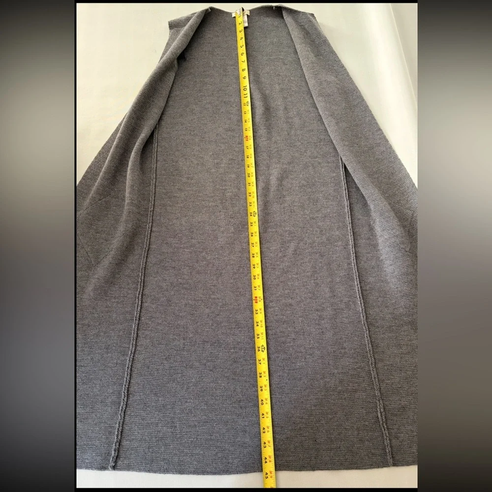 COCOGIO Made In Italy Gray Merino Wool Blend Knit Sweater Vest Size Medium Large